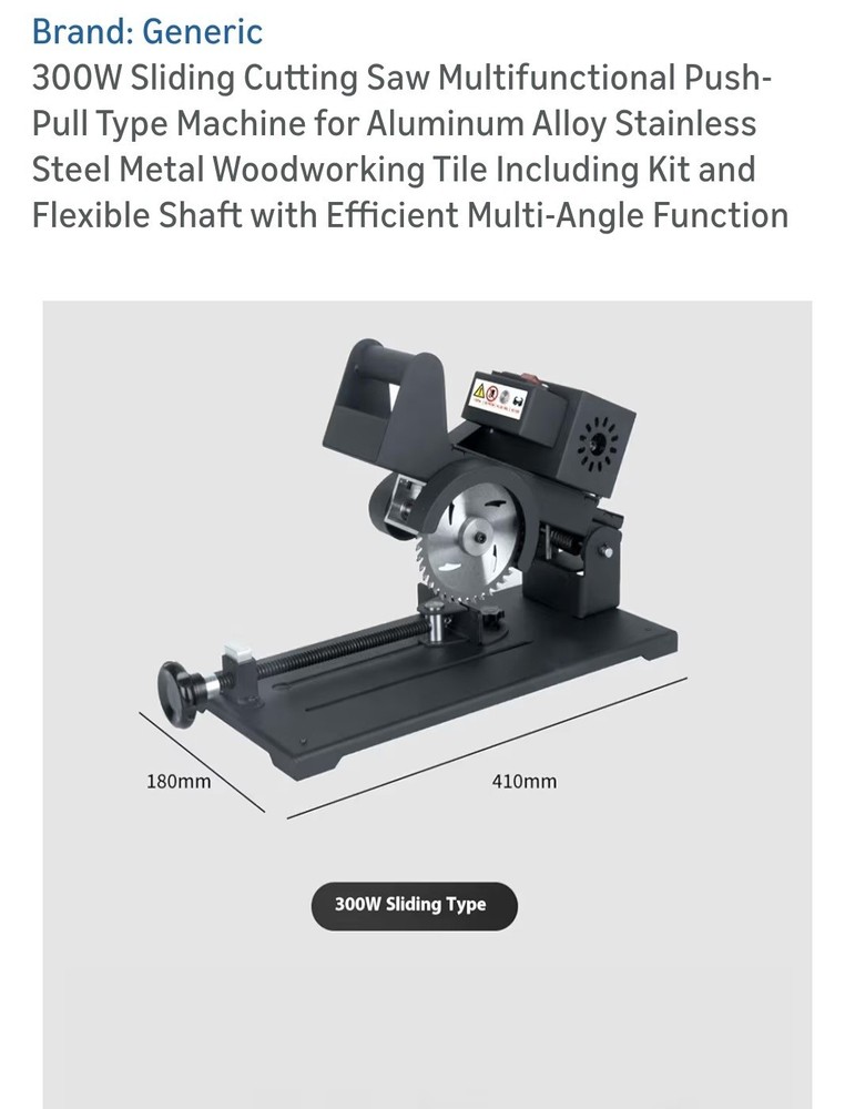 110v Multifunctional Push-Pull Sliding Cutting Saw Tile Cutting Machine 300W