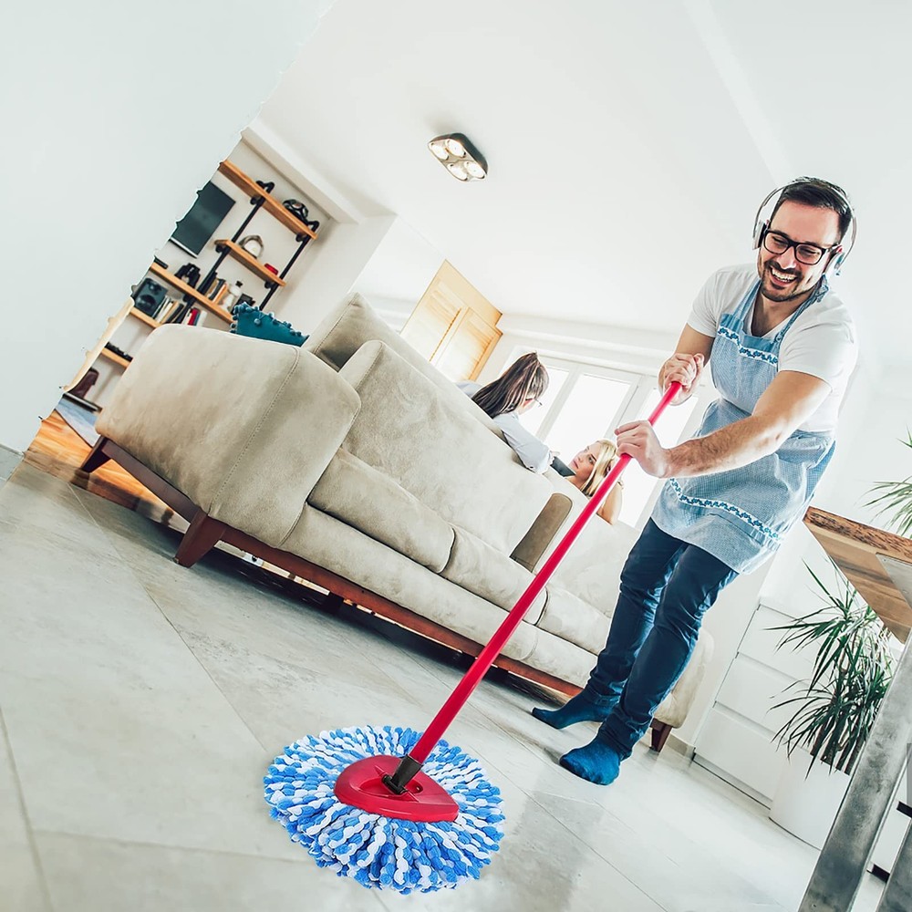 4 Pack Mop Replace Heads Compatible for OCeda, Spin Mop Refill Head Replaceme...