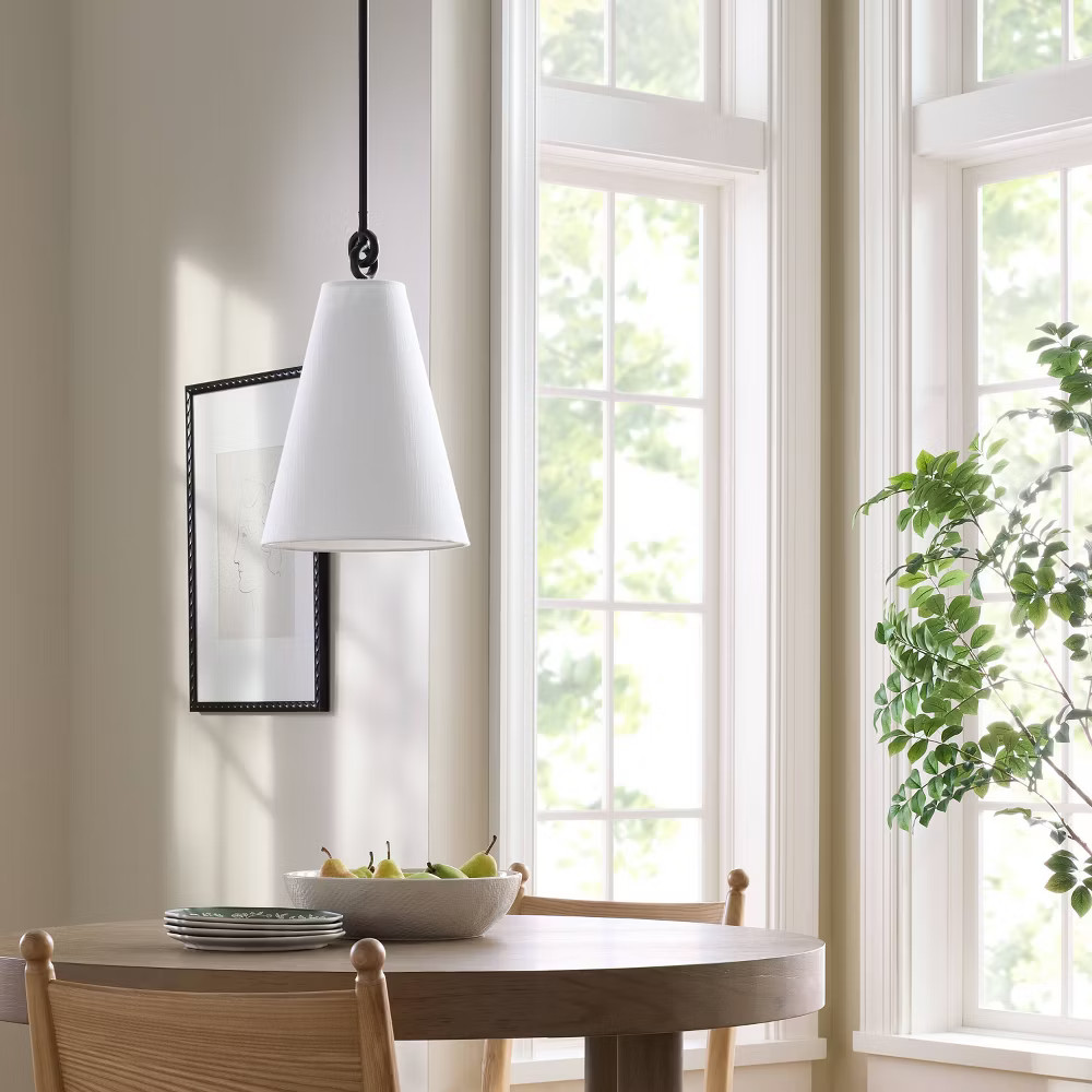 Metal Ring Pendant Light Black - Threshold designed with Studio McGee