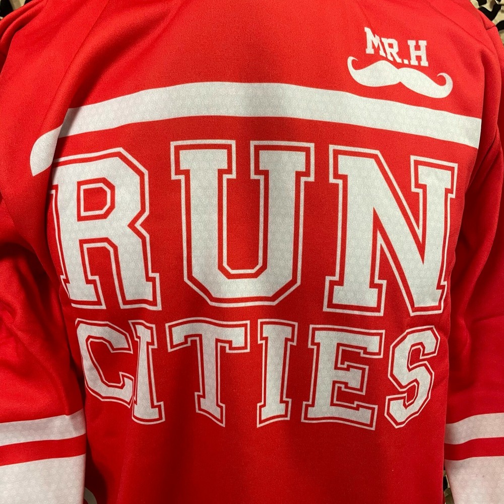 NEW HK Army Run Cities Pull Over Hooded Sweatshirt - Red - Medium