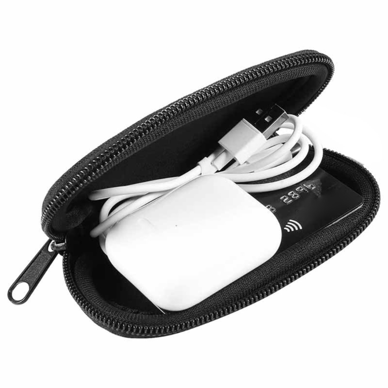 Universal Earphone Pouch Fast Open Zippers Design Small Commuters Essential