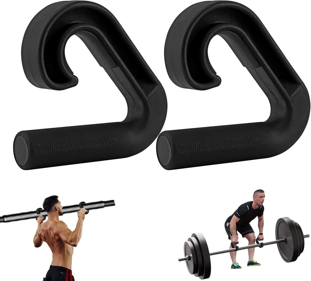 Neutral Grip Handle Attachment Pull-up Bars 1 Pair Portable Hooks Barbell Row