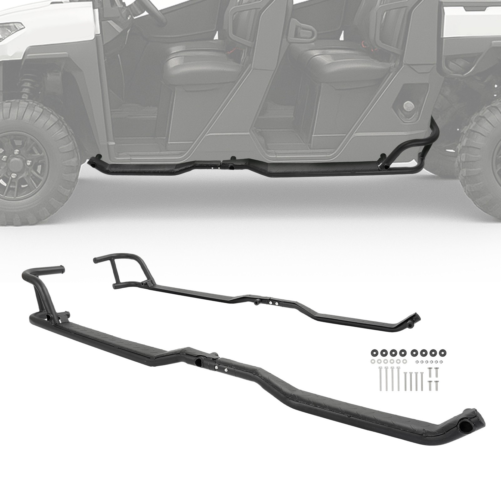 Rock Sliders 1 Pair Nerf Bars Side Steps for Polaris Ranger Crew XP 1000 2019-25