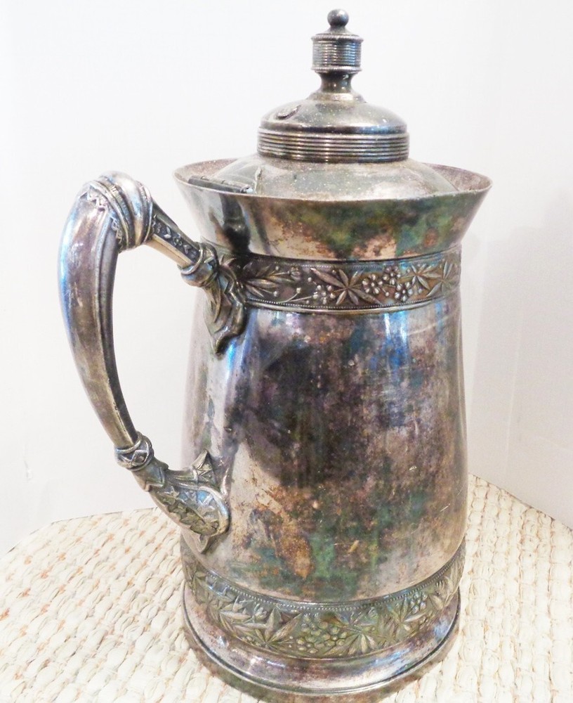 Simpson Hall Miller Silver Plated Water Pitcher Jug #387