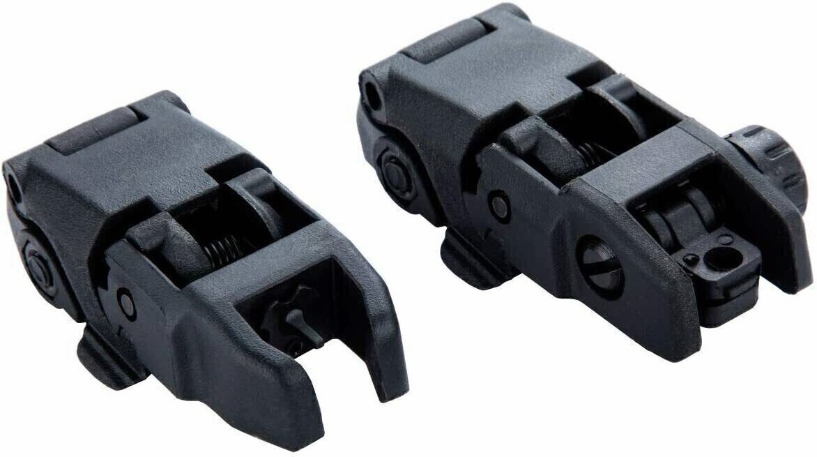 NEW Flip Up Sight New Generation Front & Rear Back Up Sight Set Black