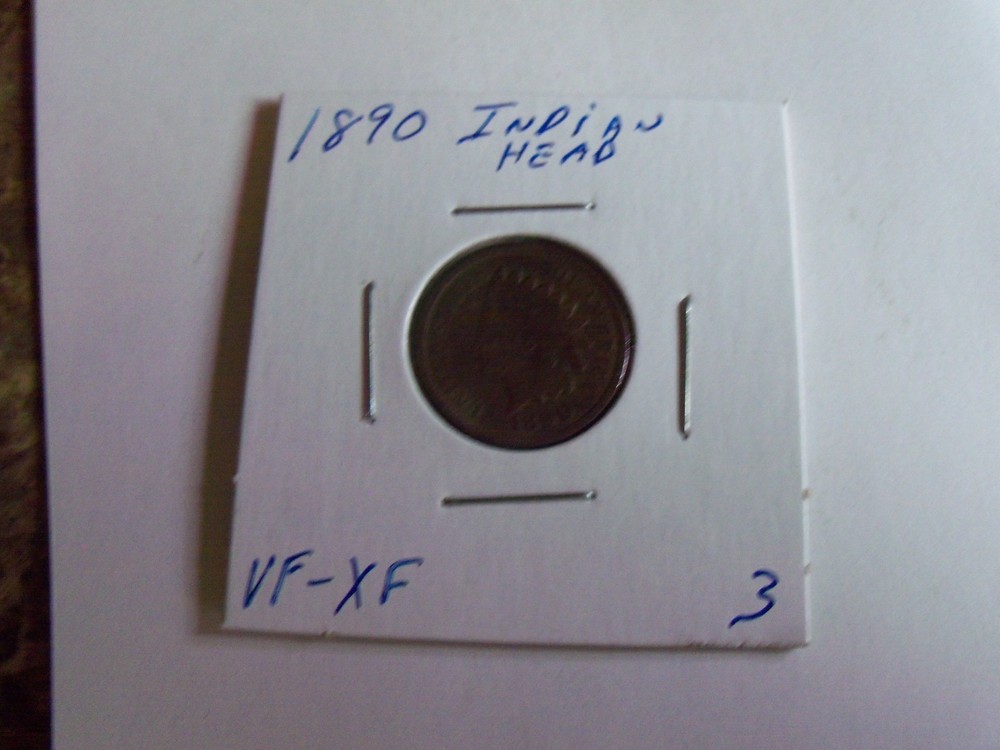 A NICE HIGHER GRADE 1890 INDIAN HEAD PENNY