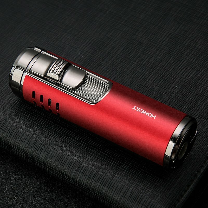 4 Jet Flame Torch Lighter Cigar Lighter Adjustable Refillable Butane Gas Gift
