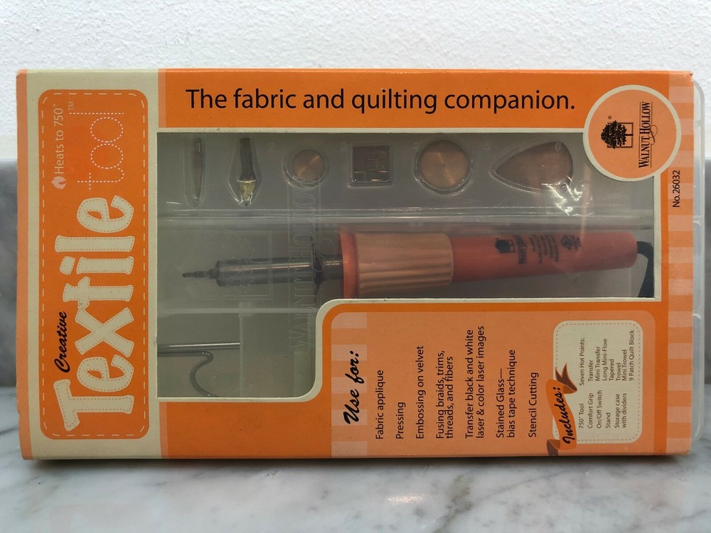 NEW Walnut Hollow Creative Textile Tool with 7 Hot Points & Case