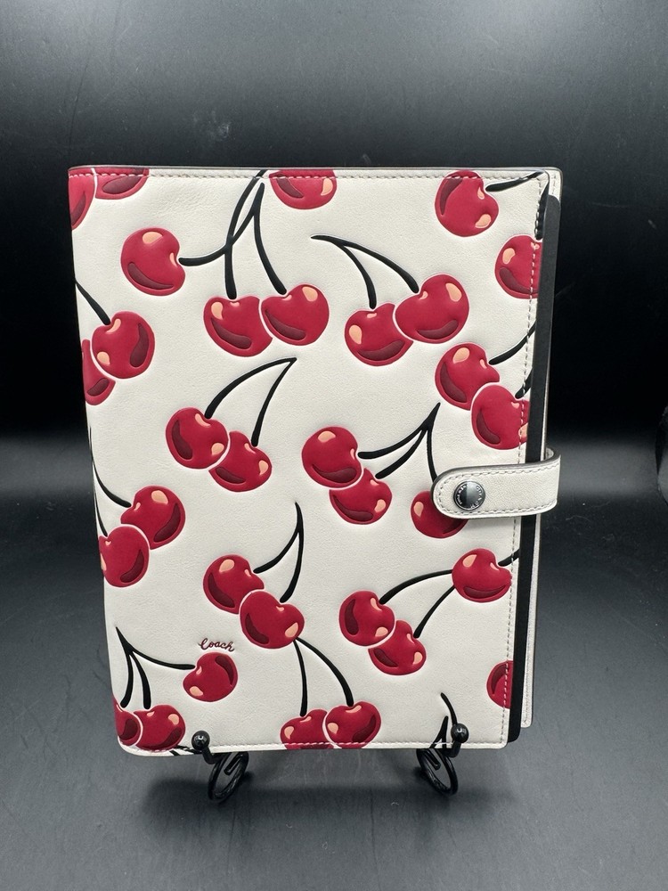Coach Notebook Cover White Cherry