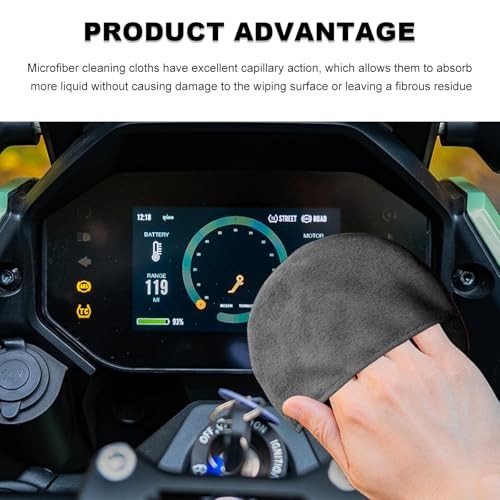Car Screen Cleaner, Soft Microfiber Cloth Touch Screen Wipe Cleaning Round