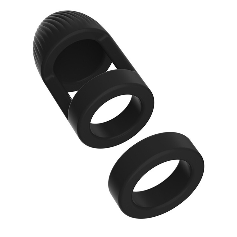 Silicone Penis Ring & Ball Stretcher- Delay Ejaculation & Boost Pleasure for Men