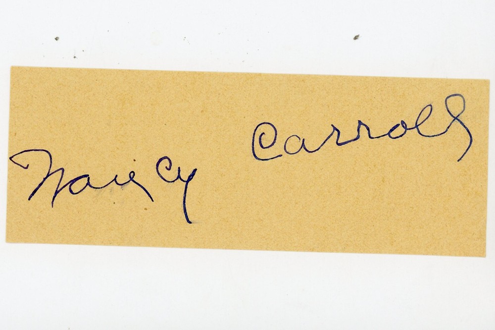 Famed Actress Nancy Carroll autograph  - The Devil's Holiday