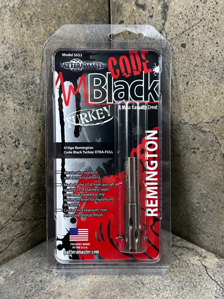 Patternmaster Code Black Turkey Choke Tube for 410ga Remington XTRA-FULL .381