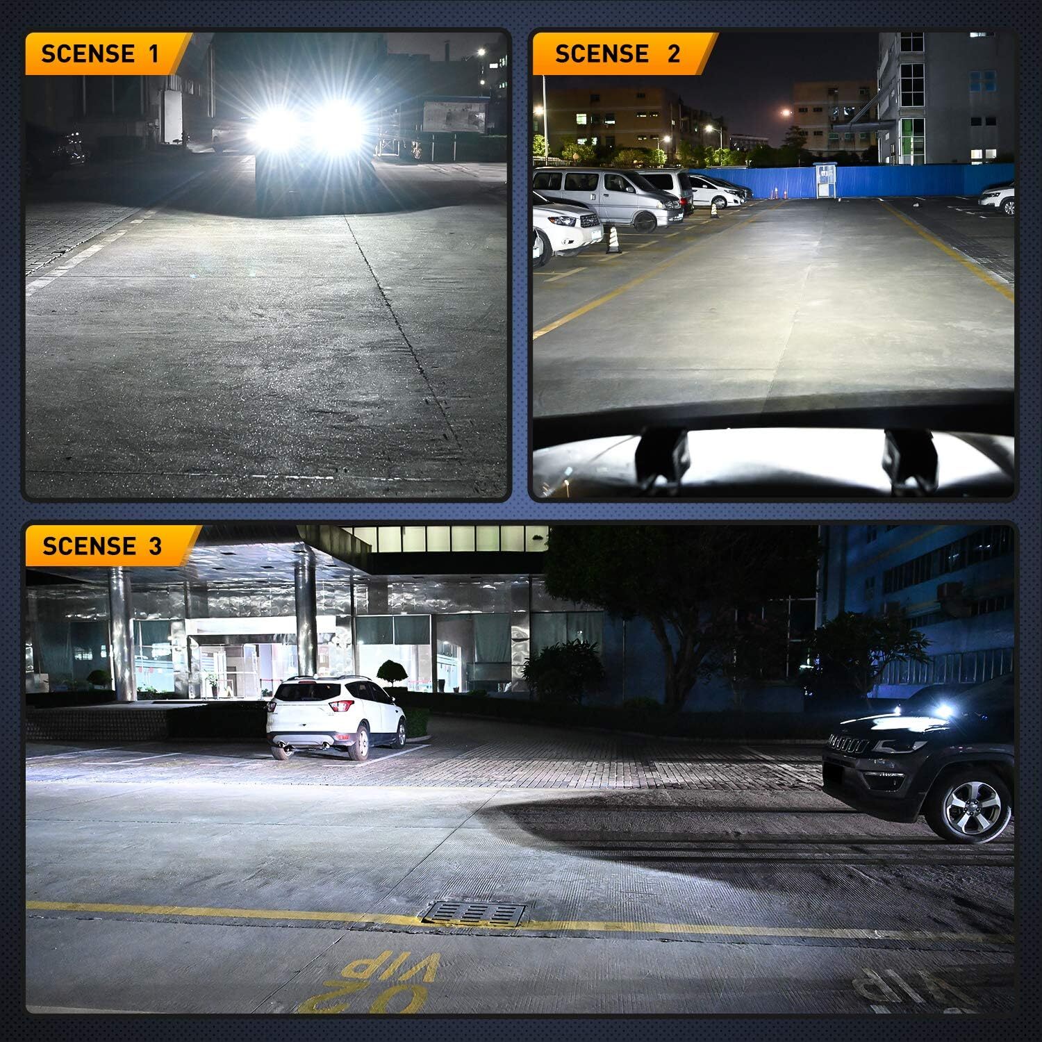 Nilight 2Pcs 3Inch 42W LED Cubes Upgraded Spot Flood Combo Square Driving Lights