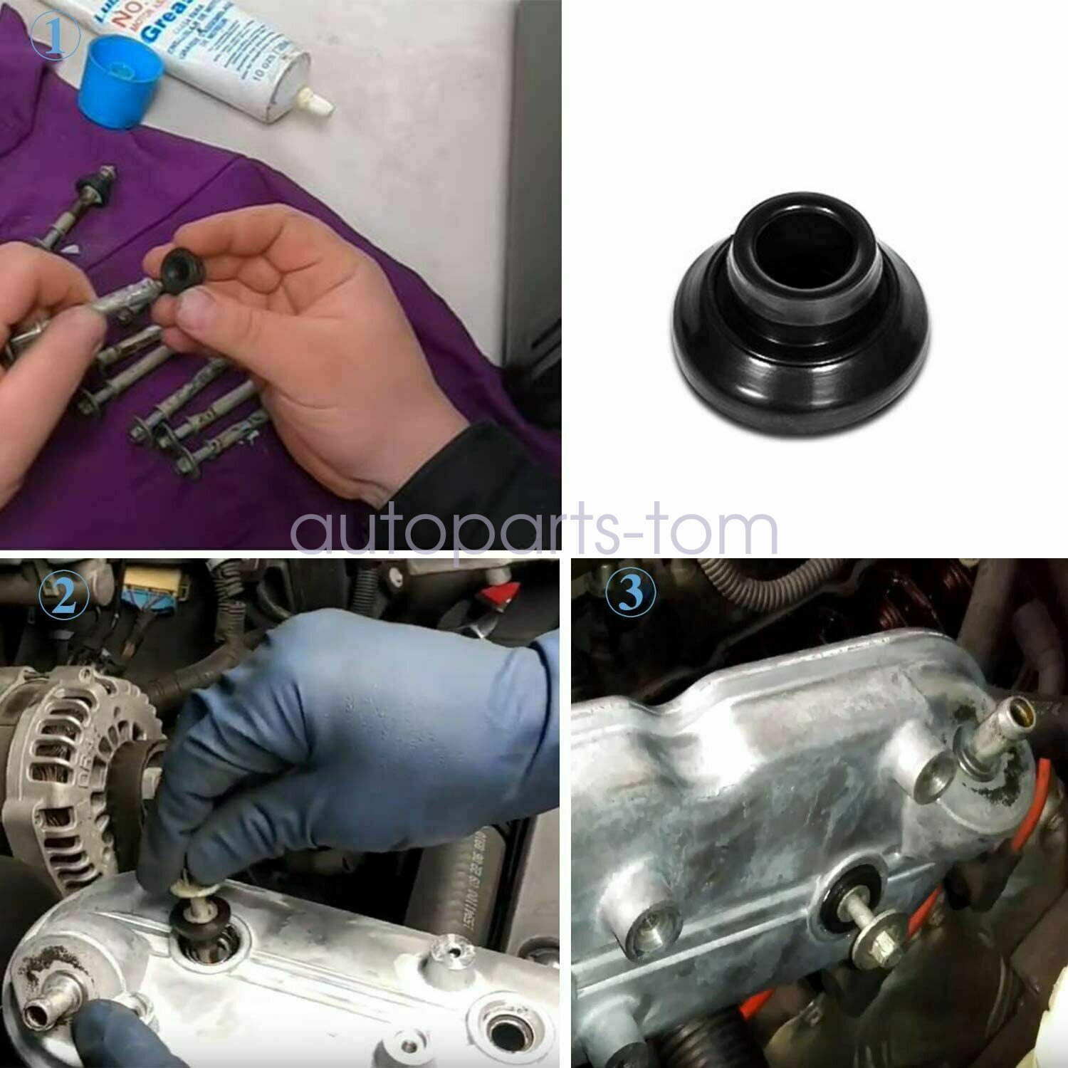 Valve Cover Gasket Set For GM LS 4.8L 5.3L 5.7L 6.0L Engine Fel-Pro VS50504 R-1