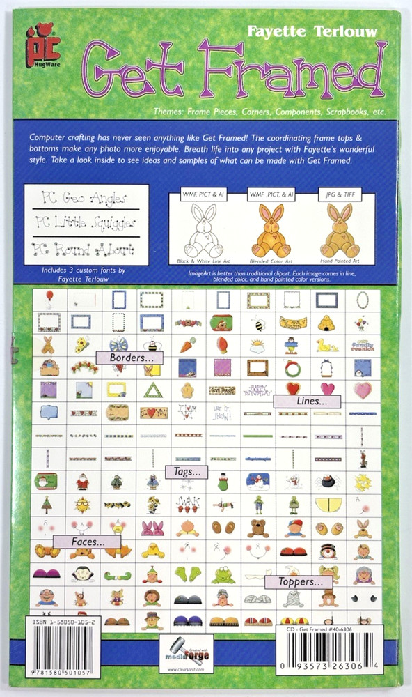 NEW Provo Craft HugWare CD 7 "GET FRAMED" Faces Borders Corners For Scrapbooking