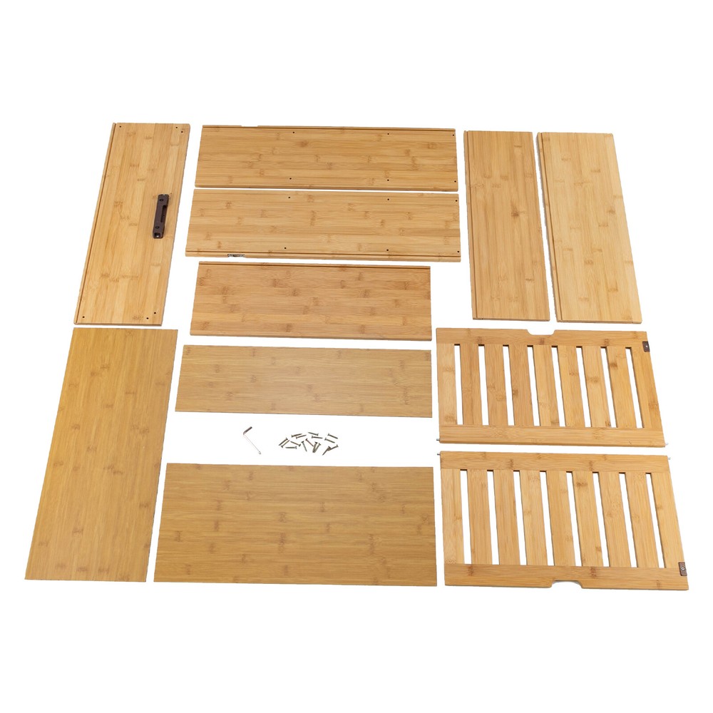 3-Layer Bamboo Storage Cabinets Modern Wall Mounted Decor Racks Storage Cabinets