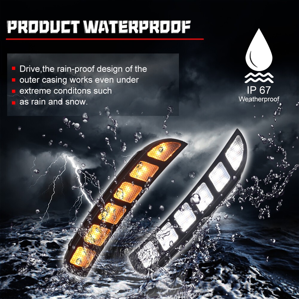 Sequential Switchback LED DRL Turn Signal Lights Kit For 2016-2019 Ford Explorer