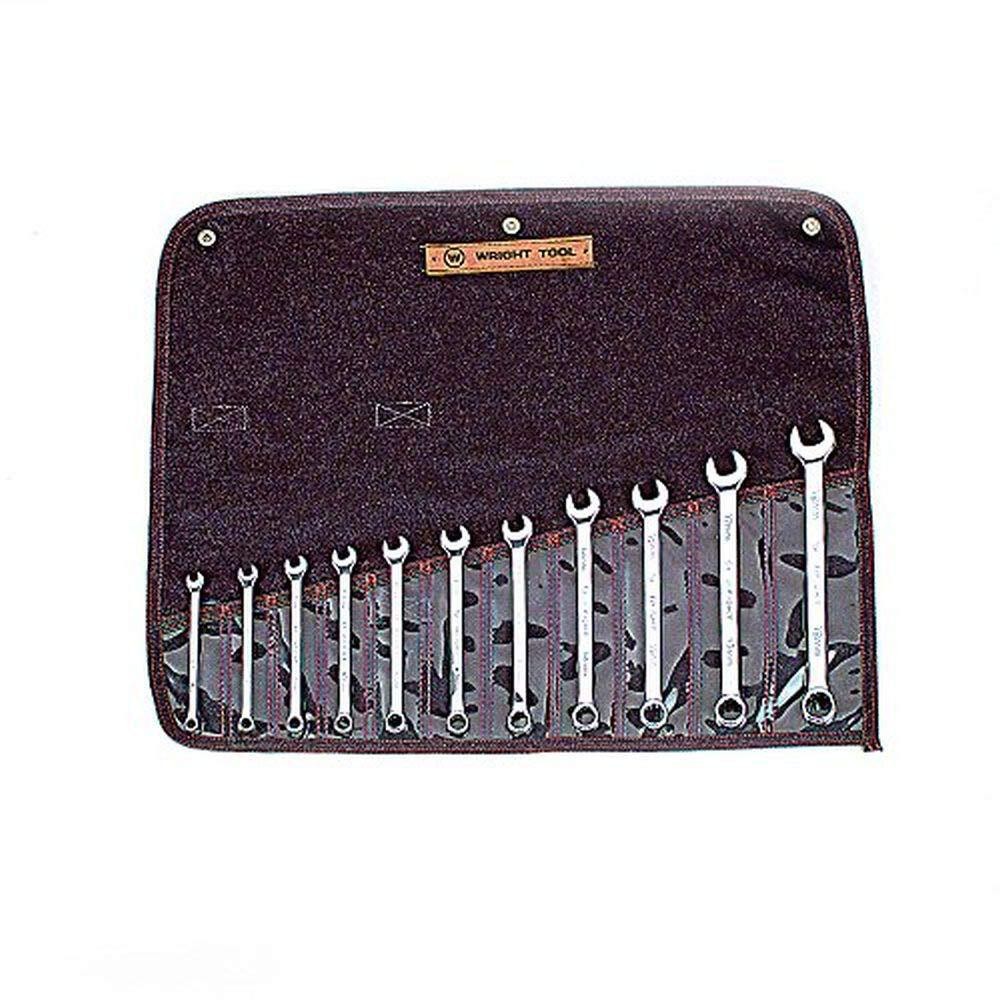 Wright Tool 950 Full Polish Metric 12 Point Combination Wrench Set 7mm, 19mm (11