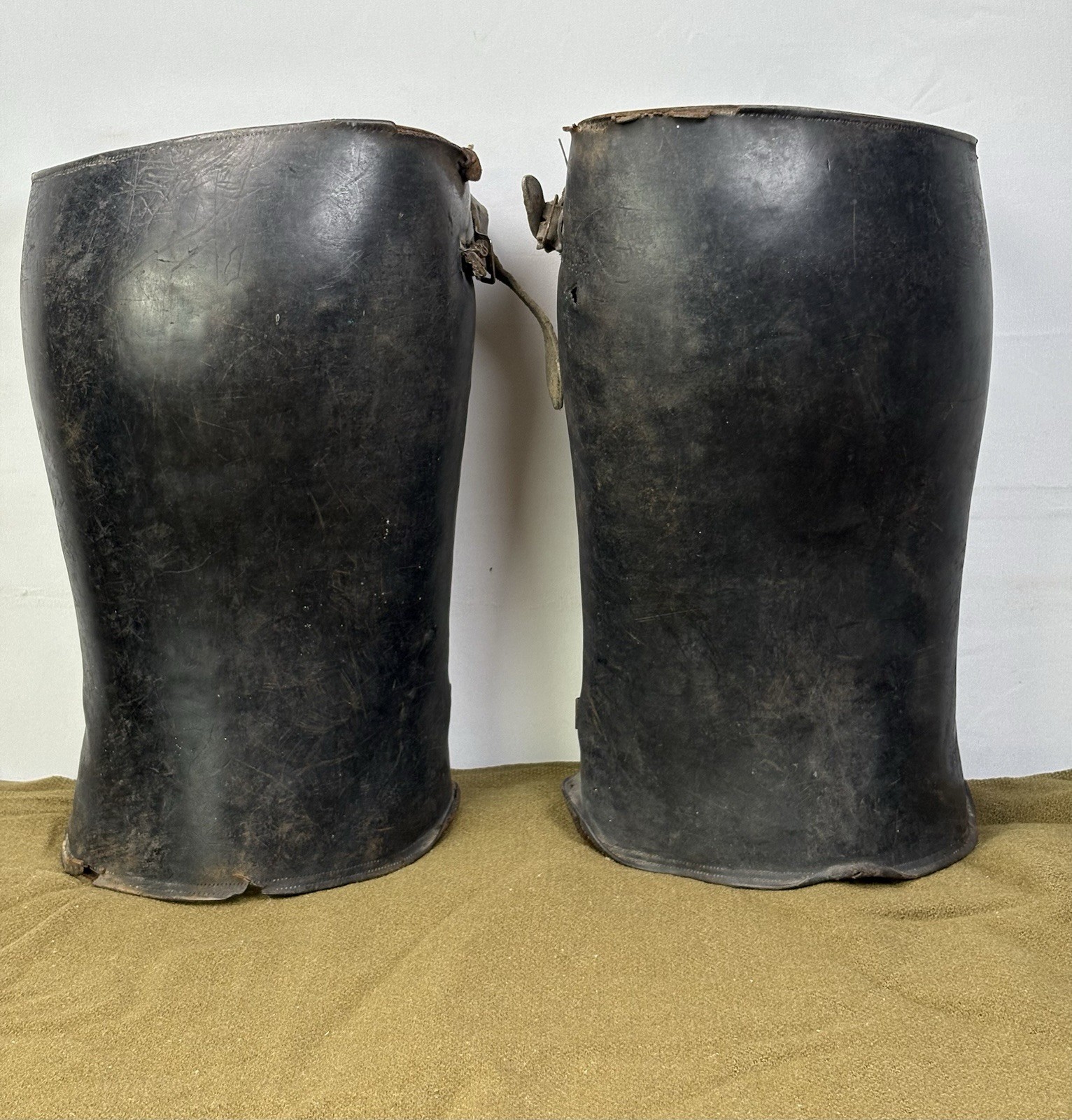 WWI Era Leather Riding Leggings Gaiters – Nettleton Syracuse NY Officer