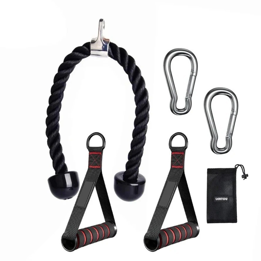 Triceps Lowering Rope Face Pull Handles Push Pull Down Cord For Biceps Back Shou