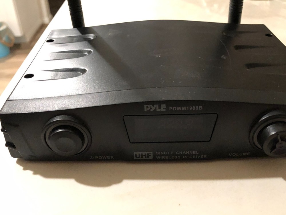 Pyle PDWM1988B Compact UHF Pro Wireless Microphone Base Unit Only - AS IS