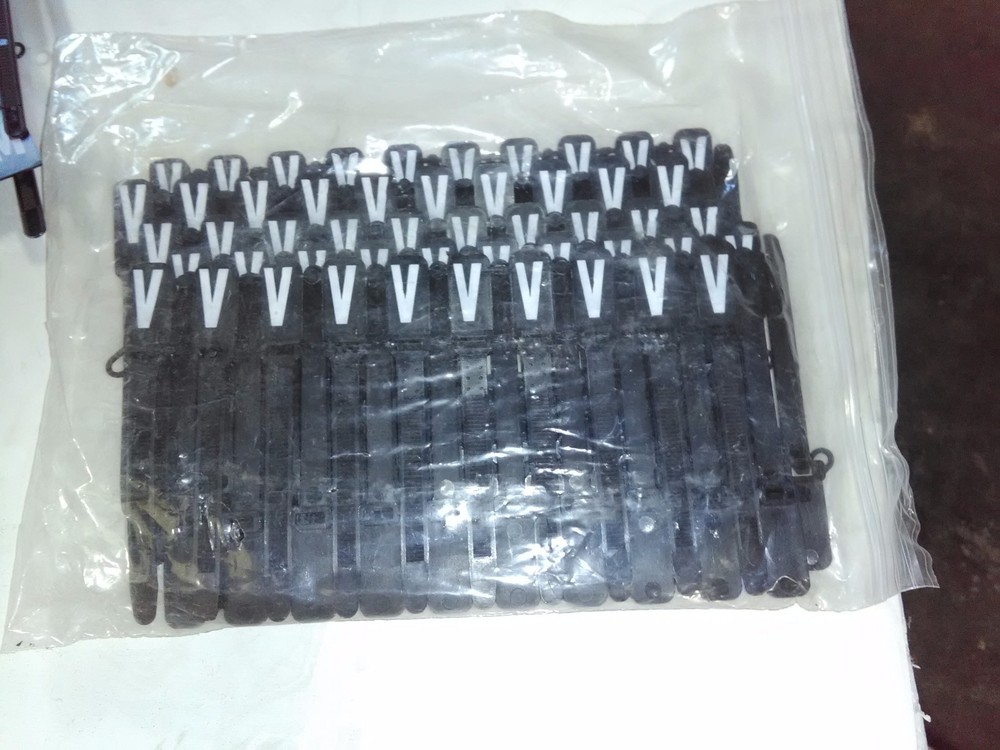 Budco Tie Wrap Marker V 3"BLK-W/TAG 100 per pack