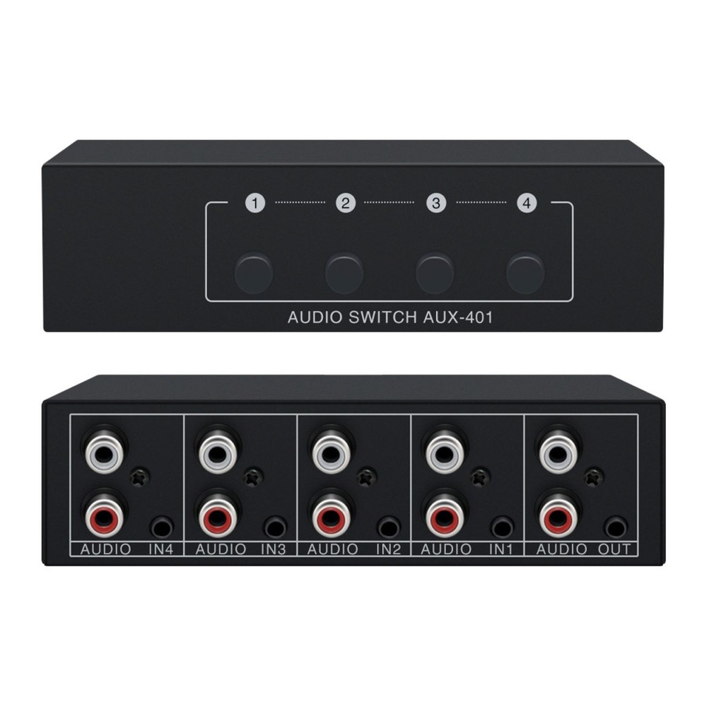 1PCS Stereo Audio Switcher 4 in 1 Out A/B Analog For Multi-source Switching