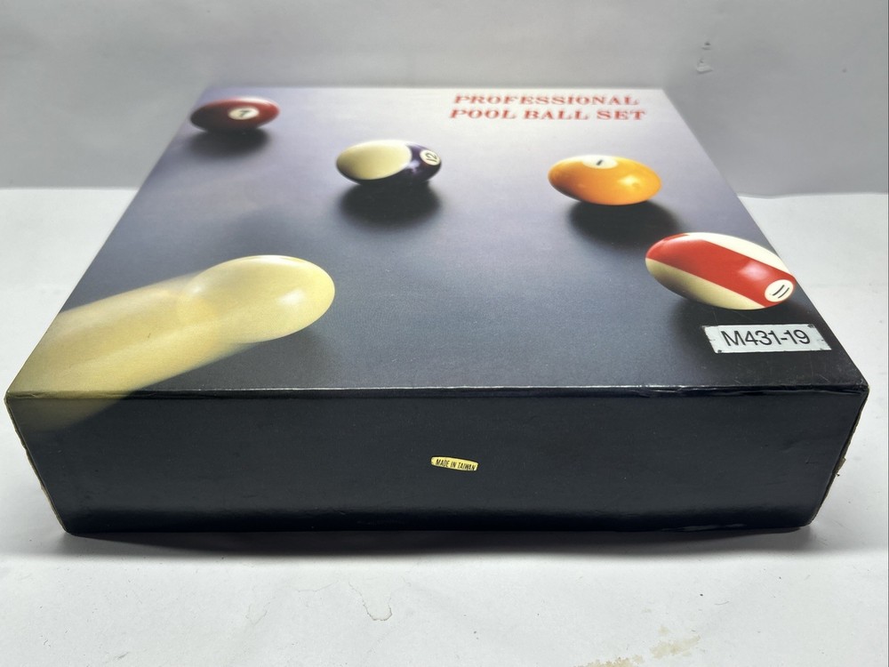 Professional Pool Ball Set Billiards M431-19 In Original Box w/Triangle 🎱 NOTES