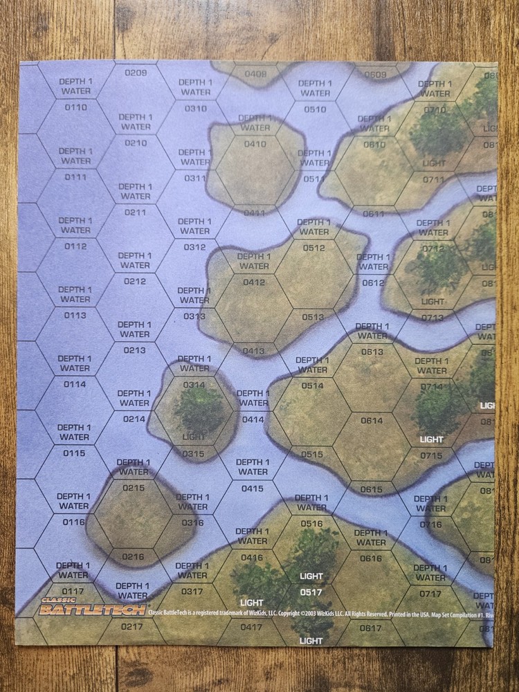 Classic Battletech 2003 Map Set Compilation #1 - 22 Total Maps (Missing Two) VG