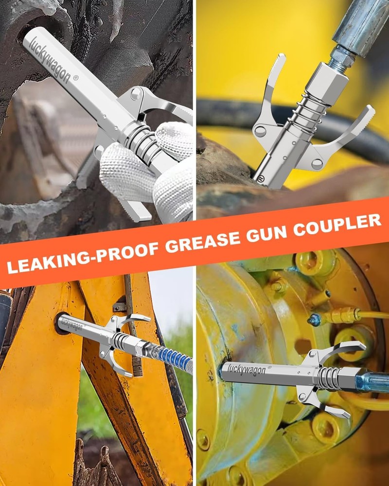 Extra Long Grease Gun Coupler Tips for Tight Spaces
