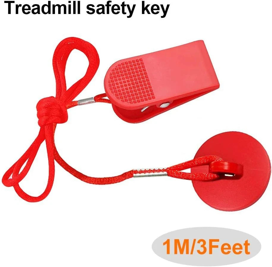 Universal Treadmill Safety Key Magnet Clip Replacement for Most Models 3ft Cord
