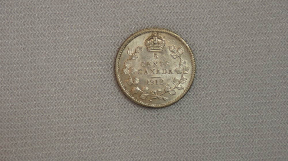 1912 Canada 5 Cent Coin-  5C