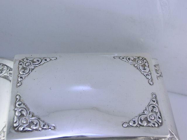 Antique Indian solid Silver Tea Caddy GRISH CHUNDER DUTT ~ Bhowanipore Calcutta