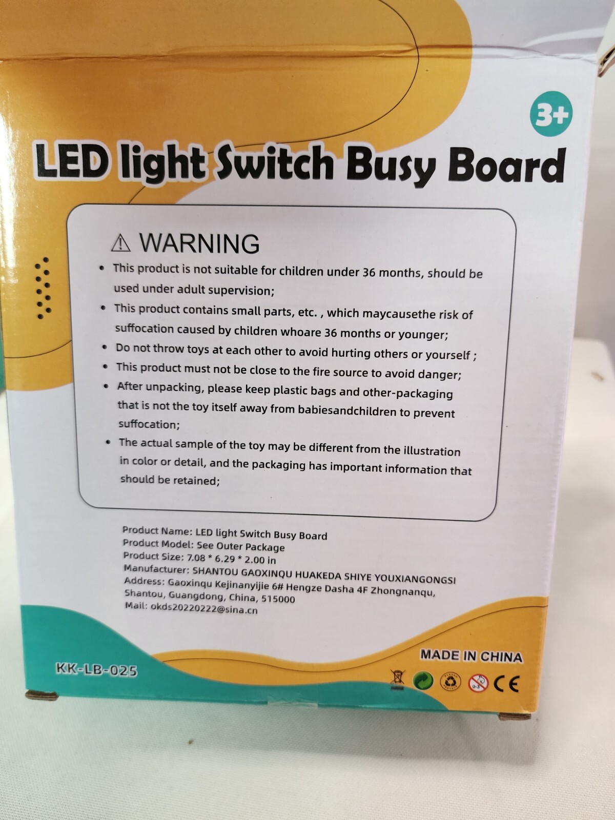 Hikoshi Montessori Busy Board Sensory LED Light Switch Board Toy for Toddlers 1+
