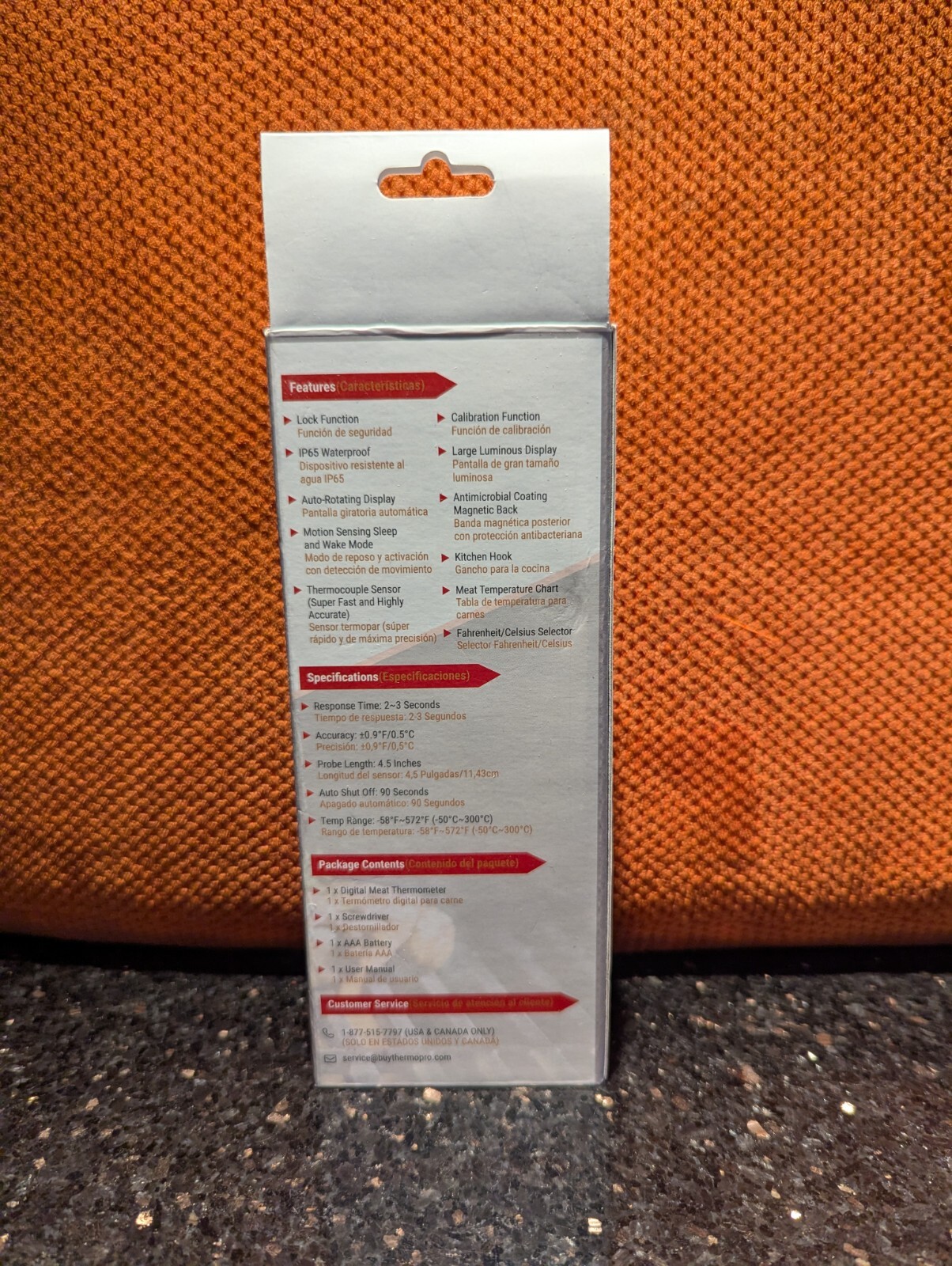 ThermoPro TP19W Waterproof Digital Meat Thermometer Black 2063