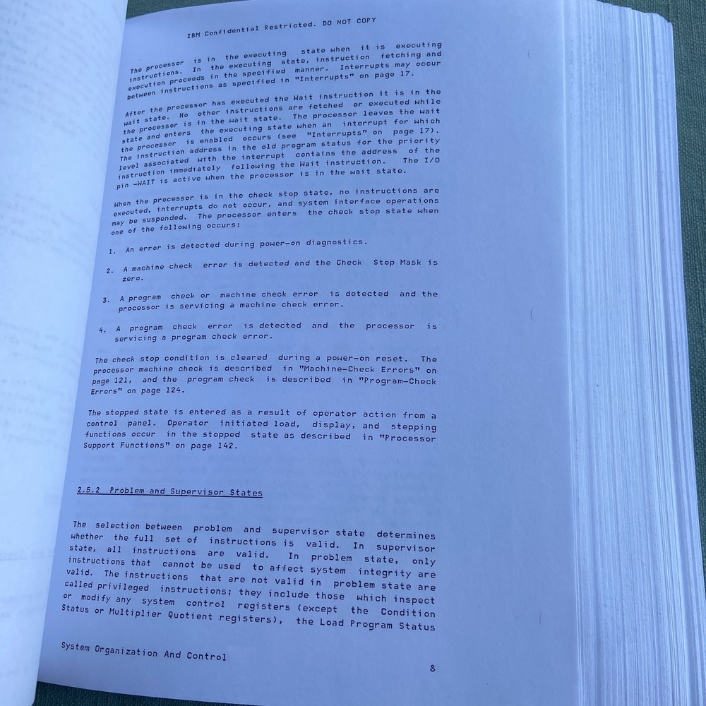 IBM ROMP Processor Copy Functional Specification 1983 Vintage Book Manual 32 Bit