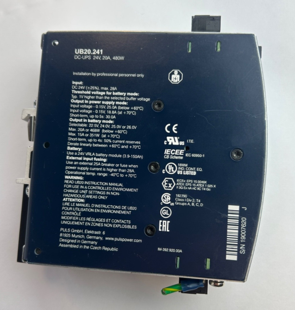 PULS DIMENSION UB20.241 Dc Ups Control Unit