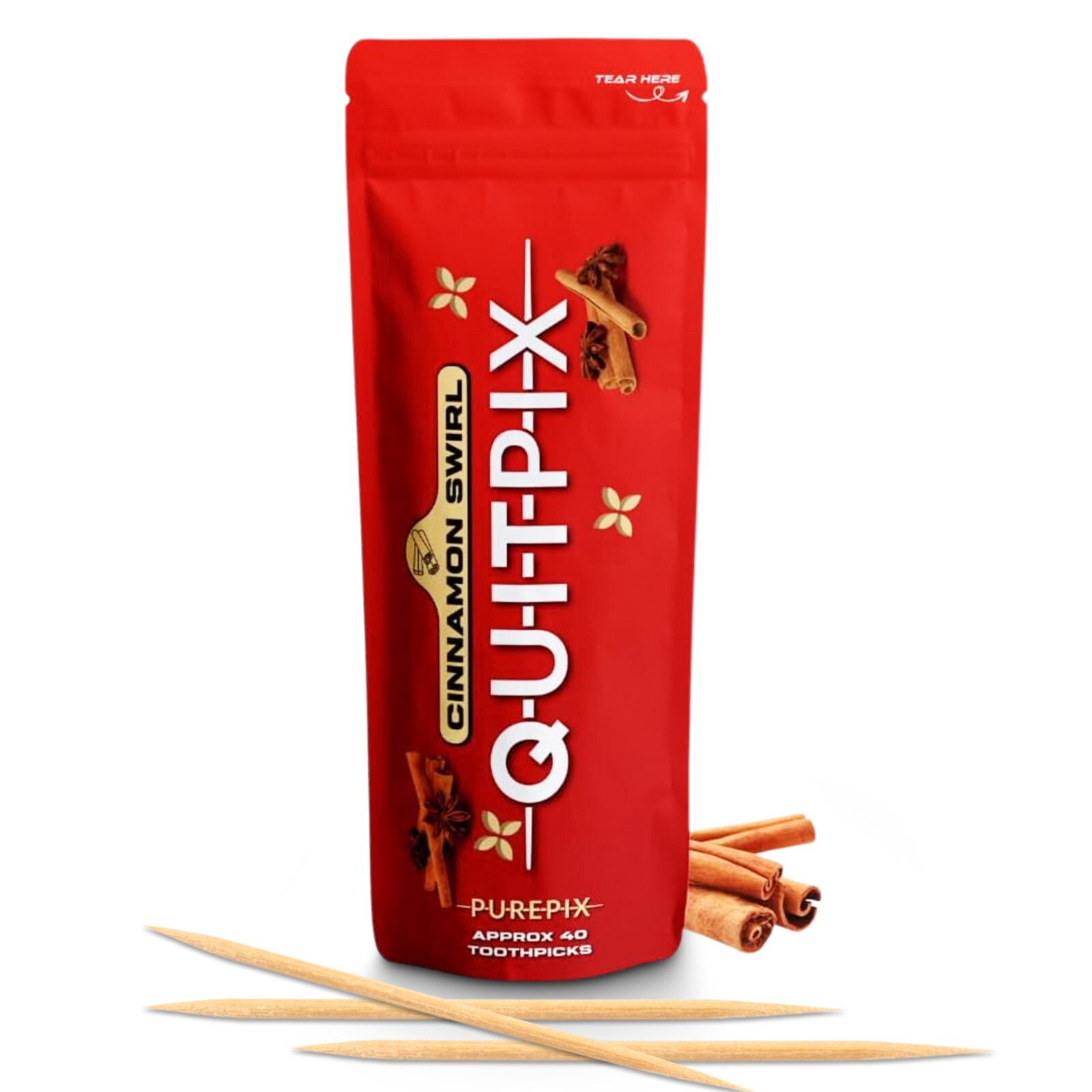 QuitPix to Help Quit Smoking Extra Thick Boosting Flavored Toothpicks 1 Pack