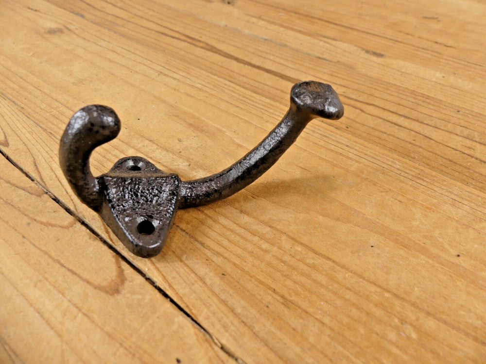 15 Cast Iron Rustic U-Shape Hooks Coat Hat Sweater Towel Bathroom Kitchen Cups