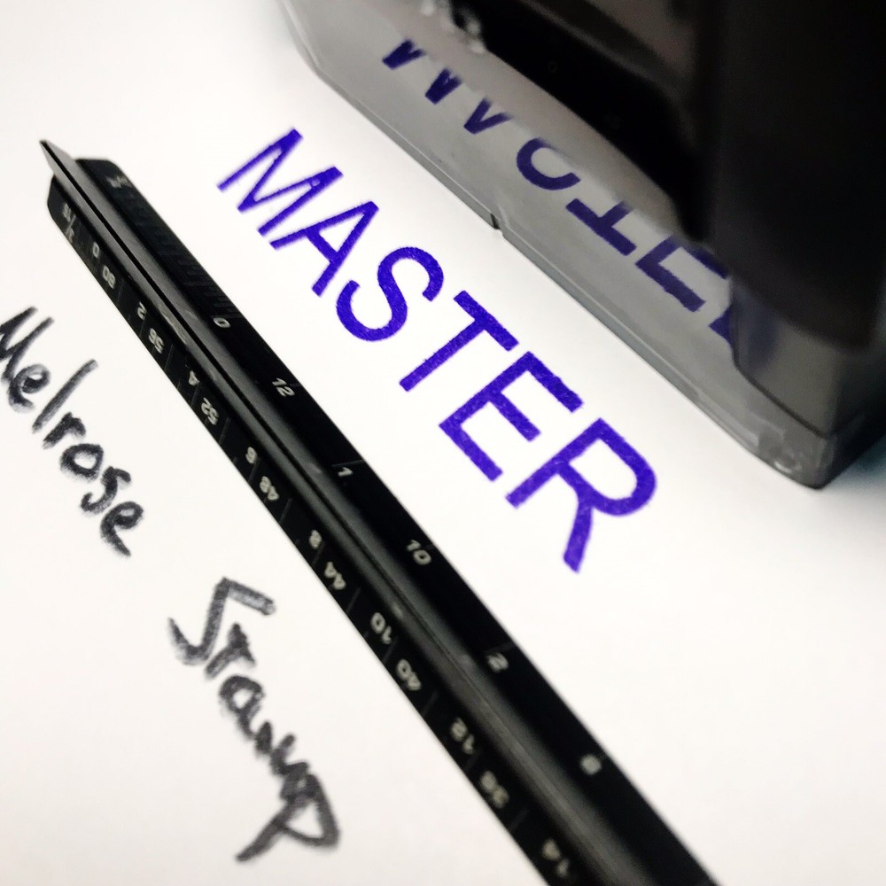 Master Rubber Stamp Self Inking Purple Ink Ideal 4913