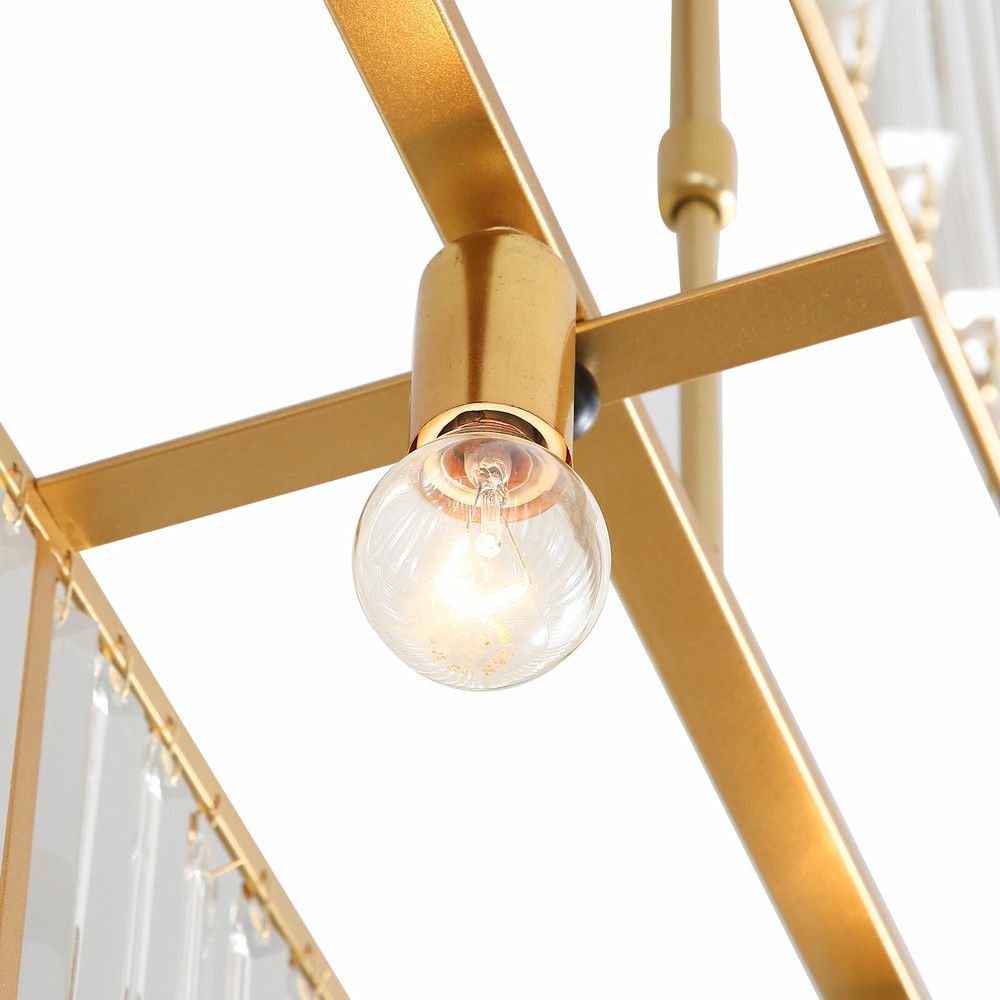 Modern Rectangular Crystal Chandeliers Pendant Ceiling Light for Dining Room HOT