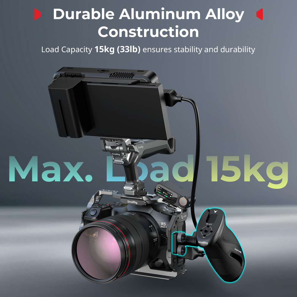 SmallRig Push-Button Rotating Side Handle with 1/4"-20 Screws 5194