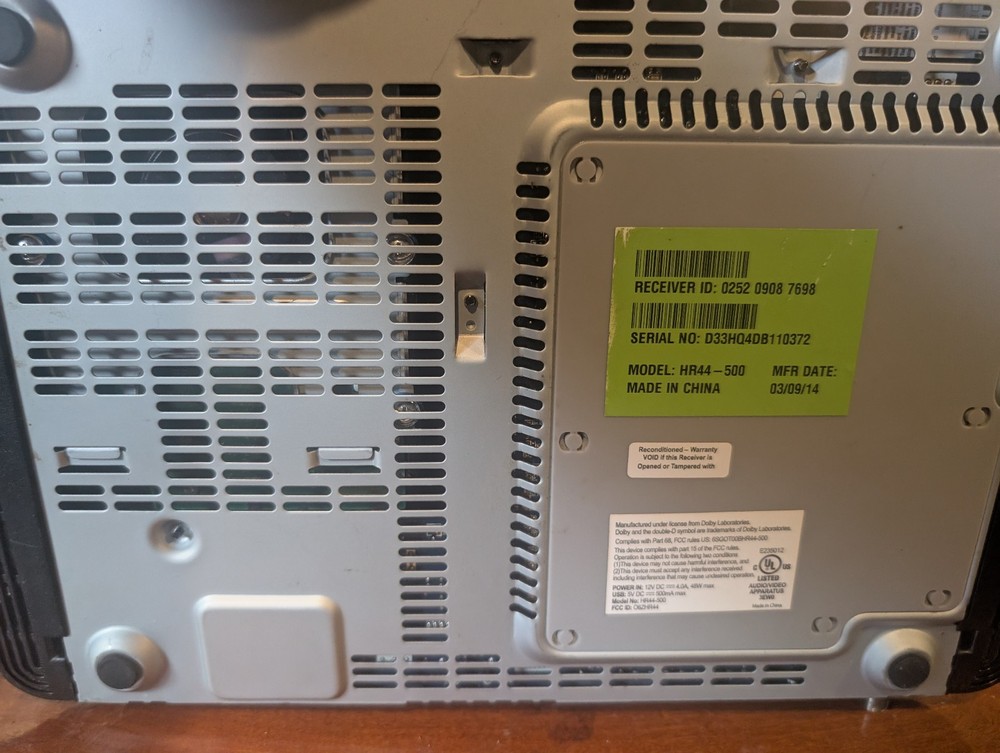 DIRECTV HR54-500 Receiver Box - No power supply or remote