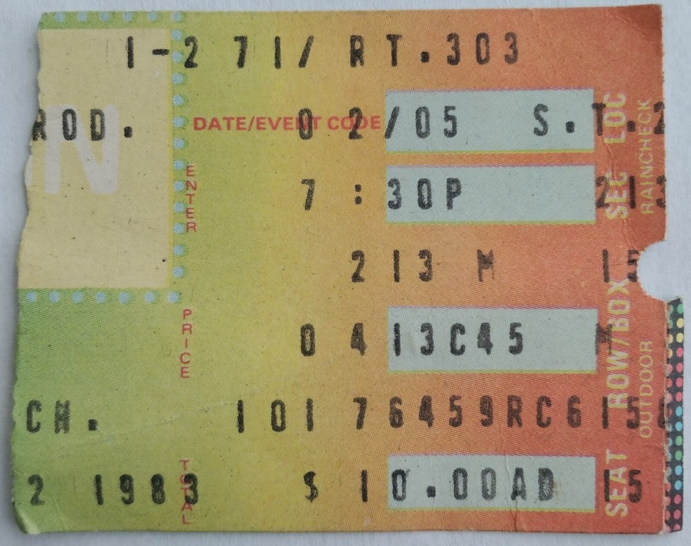 KISS PLASMATICS 2/22/1983 CLEVELAND Original Vintage Concert Ticket Stub