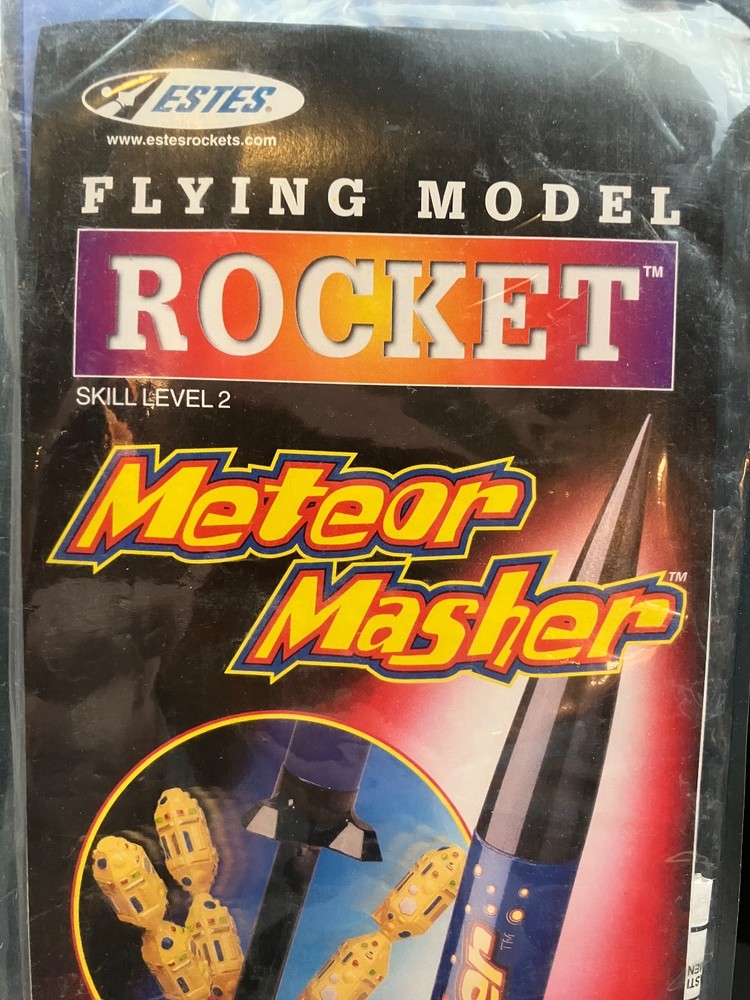 Vintage OOP Estes METEOR MASHER Flying Model Rocket Kit - Open - Complete