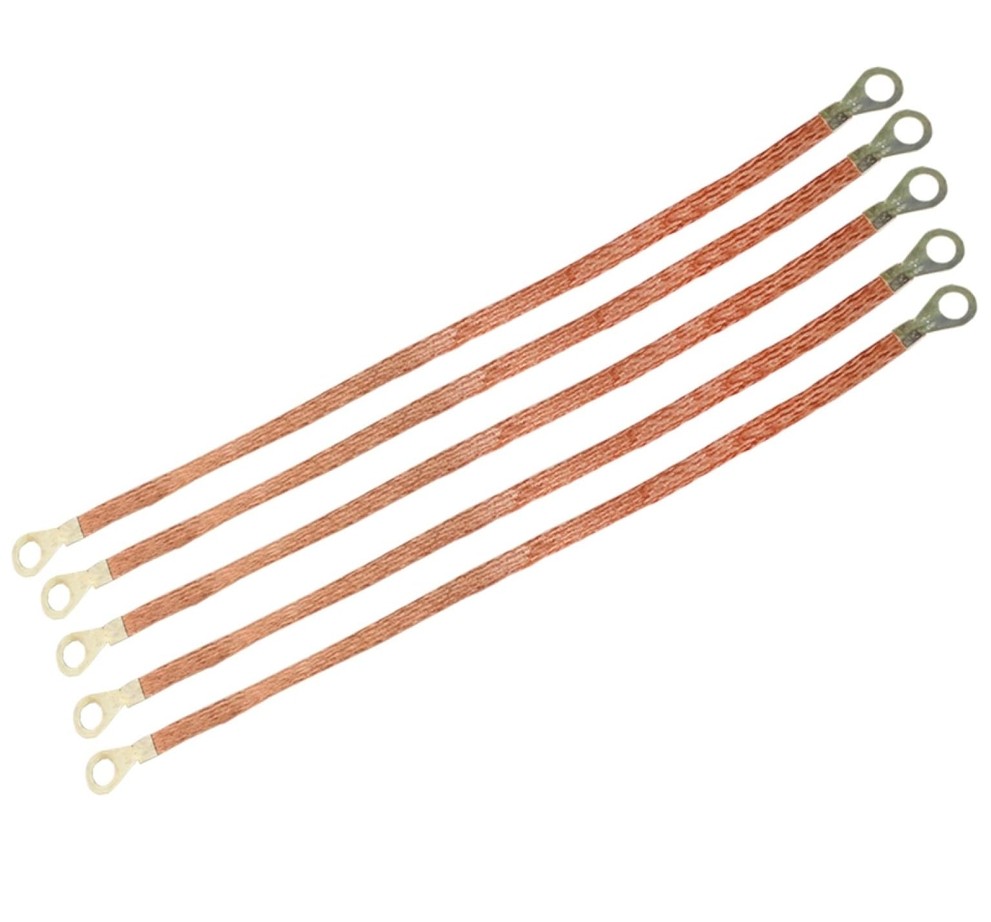 5x Engine Ground Strap Copper Cable Kit For Car Truck Firewall Engine Body Frame