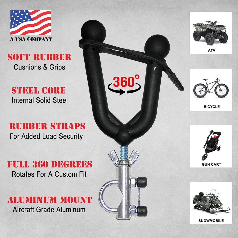 Pack Rack - Gun & Bow for ATVs and Bikes - Model PR1 Single