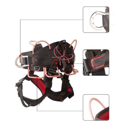 Climbing Half Body Harness Rope Arborist Saddle Tree Bridge Caving Rescue CE