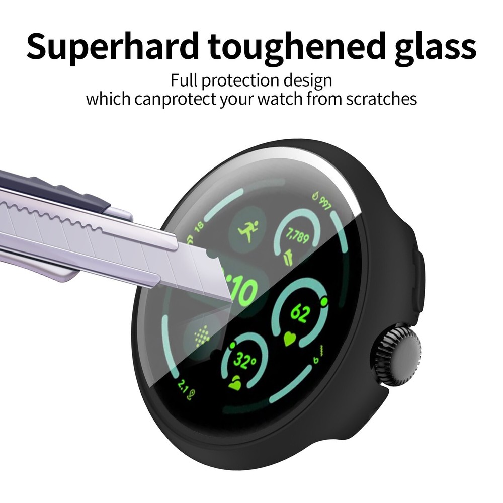 Supershieldz Designed for Google Pixel Watch 3 41mm Screen Protector Case Black